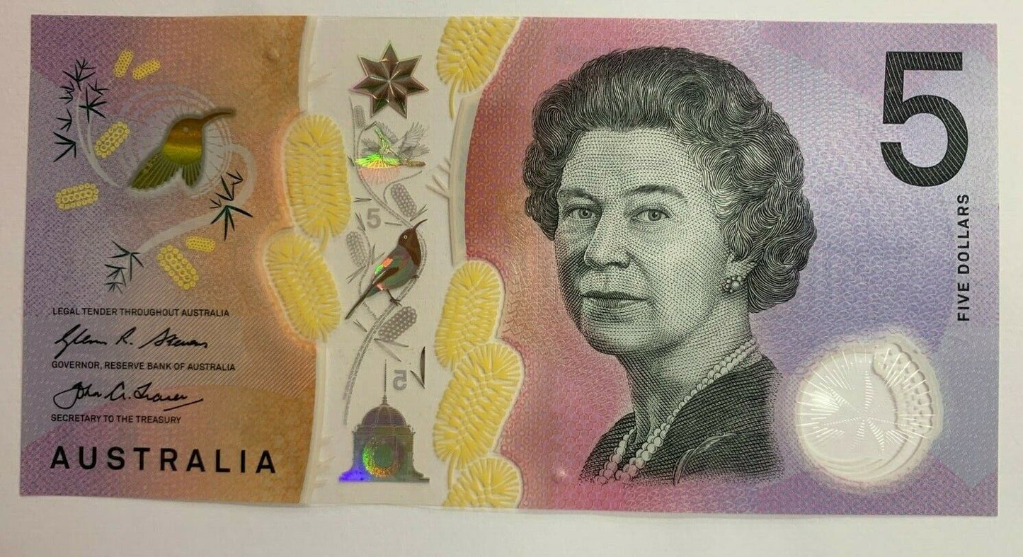 5 dollar note Australia 2016 "666" Serial