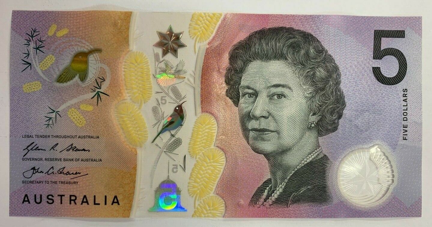 5 dollar note Australia 2016 "333" Serial