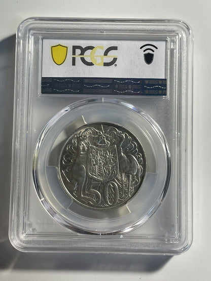 1966 round 50c Fifty cents Graded PCGS Ms63 UNC 80% silver Random Cert