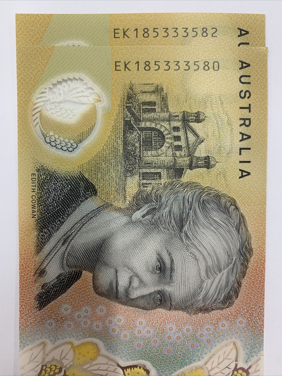 50 dollar note australia 2018 RADAR “8533358” Pair