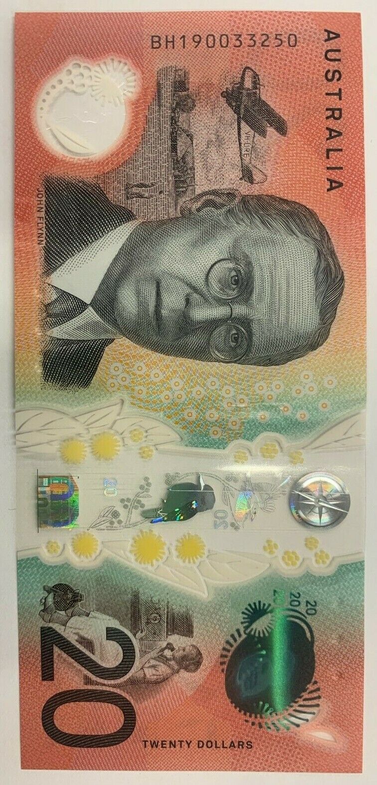 20 dollar note Australia 2019 LOWE/FRASER BH Serial