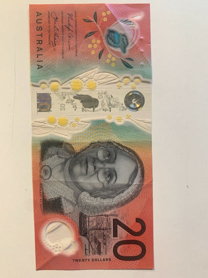 20 dollar note Australia 2019  LOWE/FRASER AG SERIAL