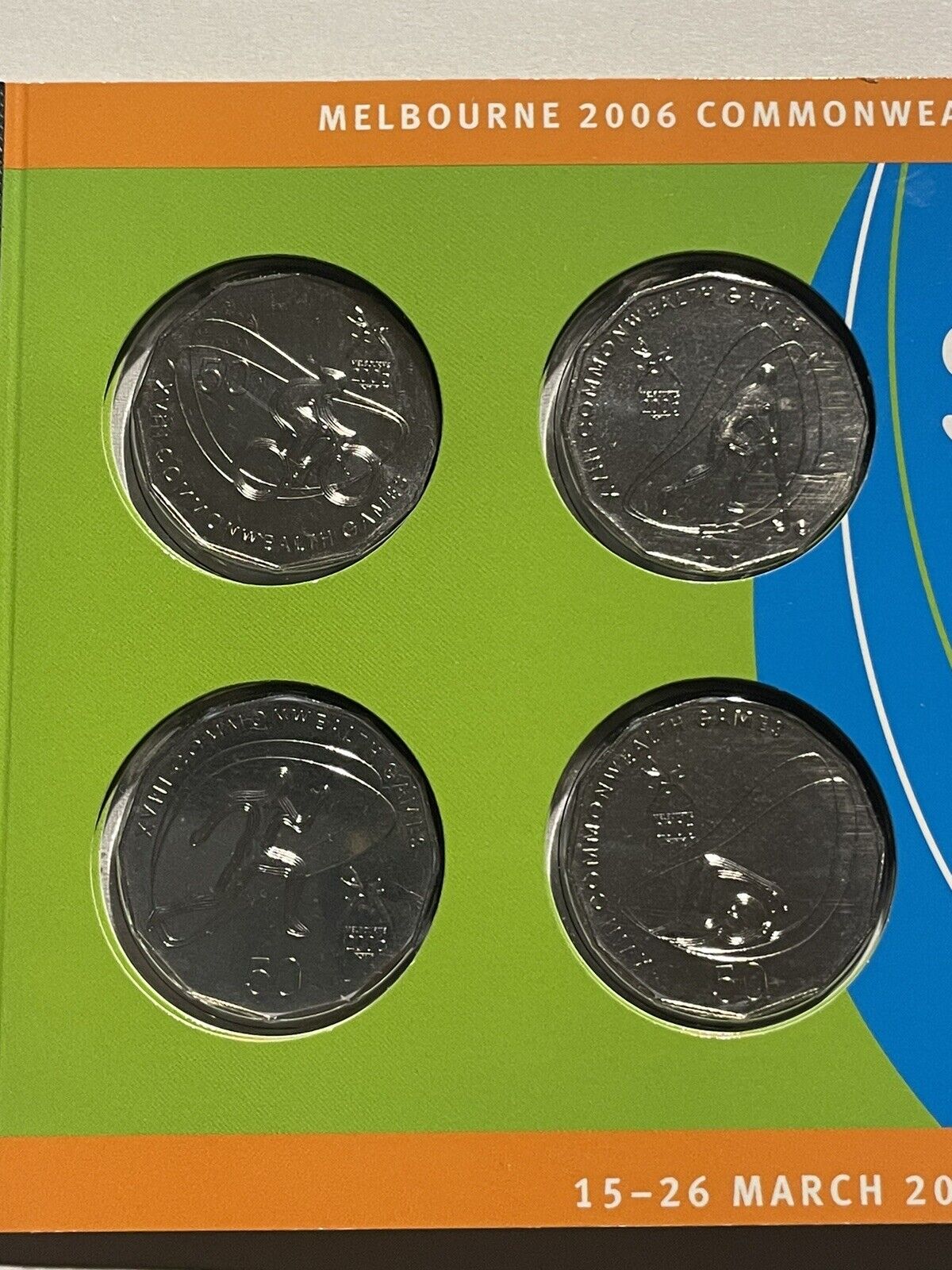 50c Melbourne 2006 Commonwealth Games 4 Coins Sports of the Game Set