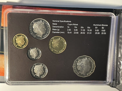 2012 Six Coin Proof Set Special Edition With Gilded 50c Fifty Cent Coin RAM UNC