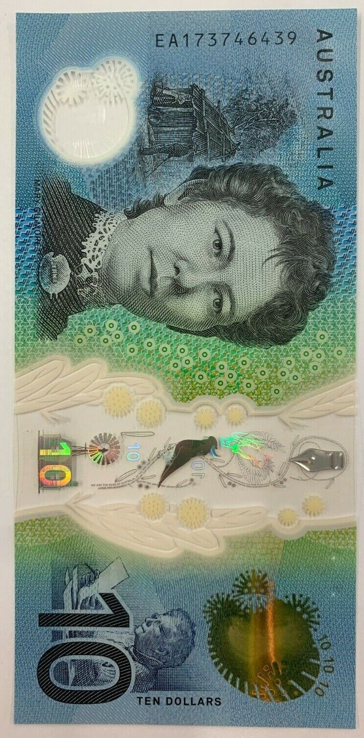 10 dollar note Australian 2017 EA Last Prefix