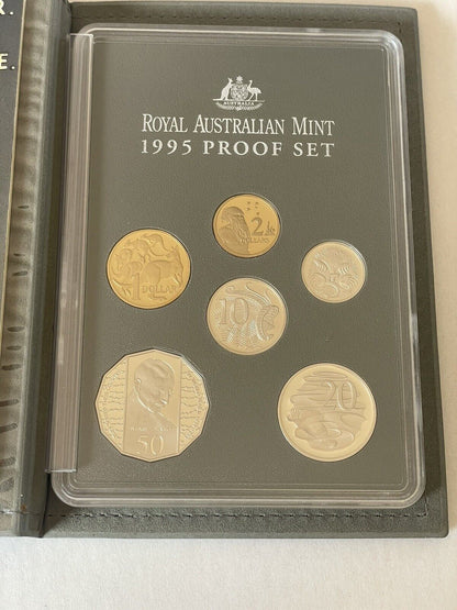 1995 Australia 6 Coin Proof Set in original RAM folder with box