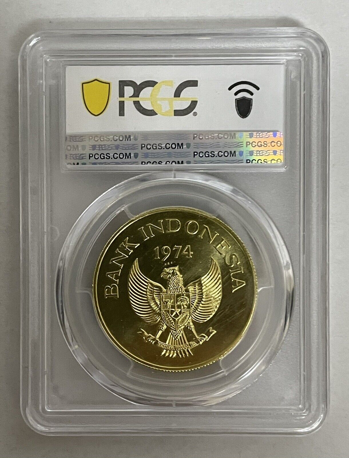 Indonesia 100,000rp 1974 Rupiah Komodo Dragon Gold .900 Coin PCGS Graded MS63