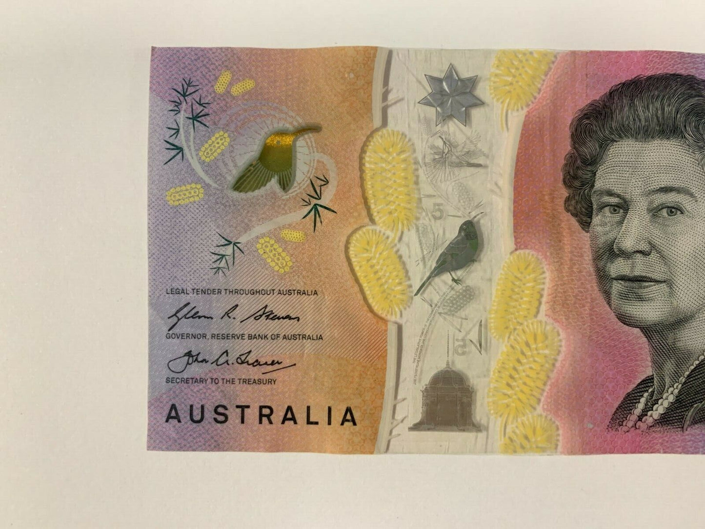 5 dollar note australia 2016 "333" serial