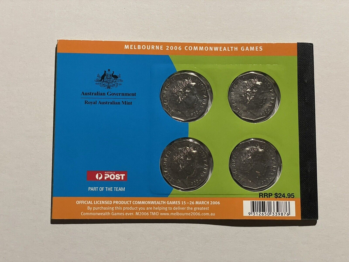 50c Melbourne 2006 Commonwealth Games 4 Coins Sports of the Game Set