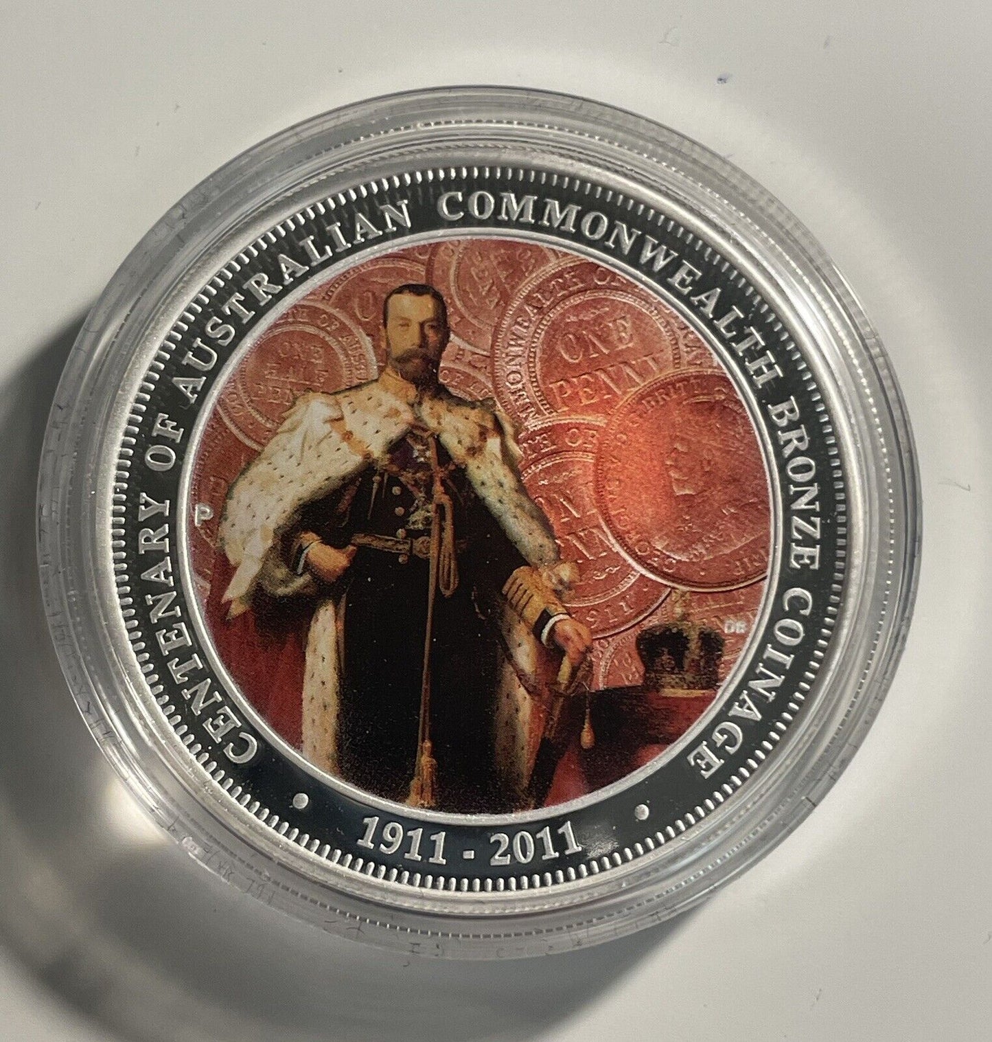 2011 $1 Centenary of Commonwealth Bronze Coinage 1911-2011 1oz Silver 999 Coin