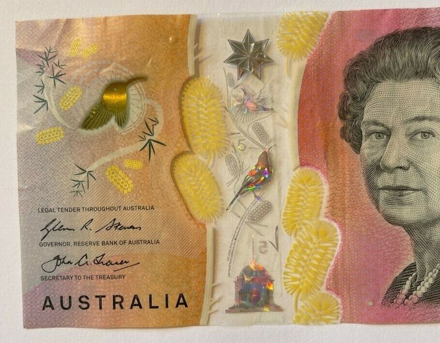 5 dollar note australia 2016 "398893" RADAR Serial