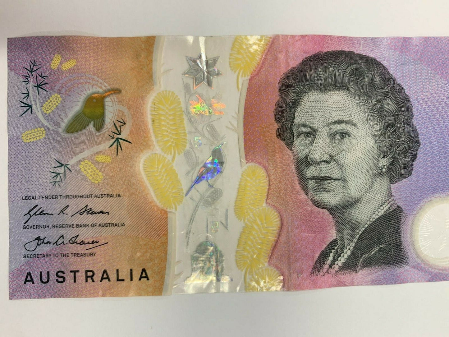 5 dollar note australia 2016 SERIAL “888”