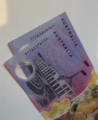 5 dollar note Australia 2016 OVERPRINT ERROR