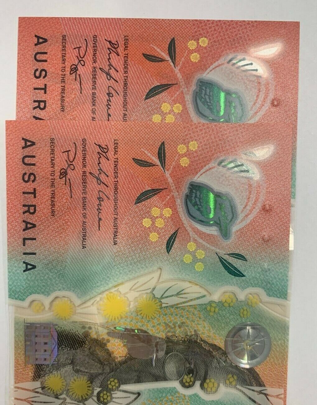 20 dollar Australian 2019 LOWE/GAETJENS AA19/EA19 First and Last PREFIX SET