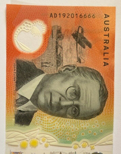 20 dollar note australia 2019 “6666” Serial