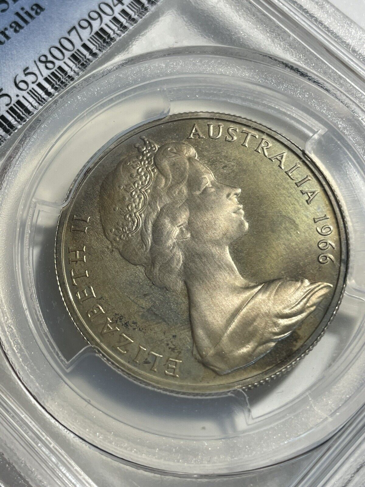 Australia 1966 Round 50c Fifty Cent Coin PCGS Graded PR65 Proof UNC Silver