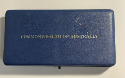 1966 Australian Proof Set Scarce Round 50c Fifty Cents Commonwealth Blue Case