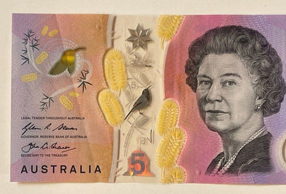 5 dollar note australia 2016 “6277726” Serial Number