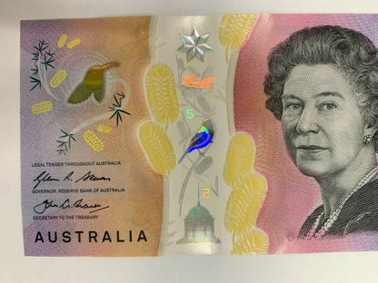 5 dollar note australia 2016 AF serial