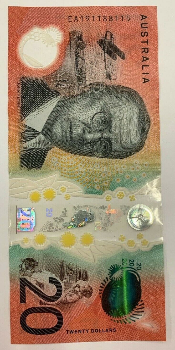 20 dollar note 2019  First Prefix EA19 Lowe/Gaetjens RADAR "118811" Serial