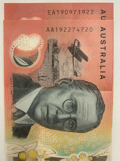 20 dollar Australian 2019 LOWE/GAETJENS AA19/EA19 First and Last PREFIX SET