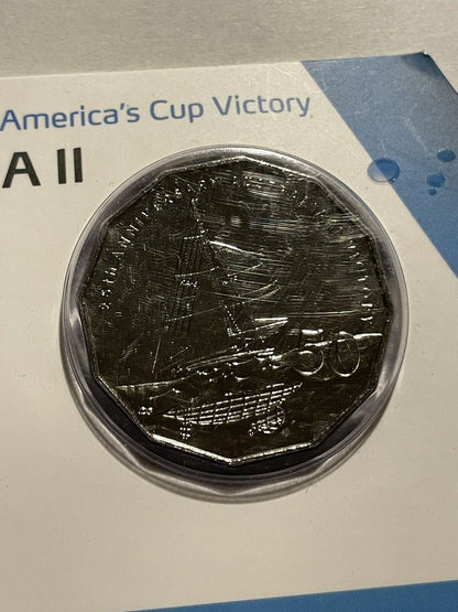 2008 50 Cent Coin Uncirculated 25th Anniversary Of America's Cup Victory