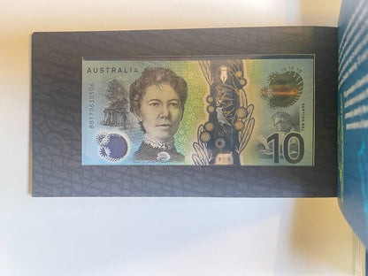 Next Generation RBA $10 Dollar UNC Polymer Bank Note + Commemorative Folder 2017