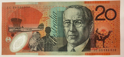 20 dollar note Australia 2008 JC RARE PREFIX