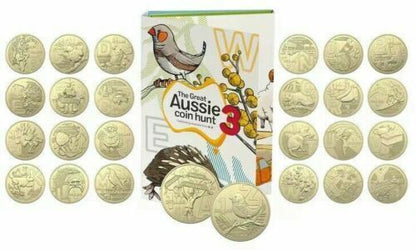 2022 GREAT AUSSIE COIN HUNT 3 -Full Set Of 26 UNC $1 Coins (A-Z) No Folder