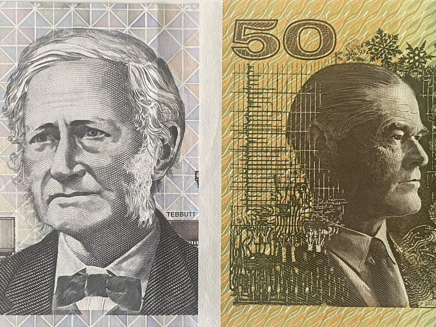 Australia $50 Fifty & $100 Hundred Paper Banknote ONE OF EACH Circ Pair