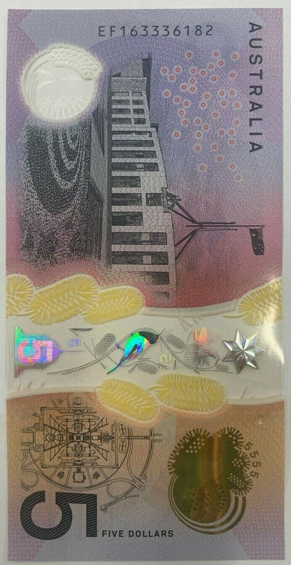 5 dollar note Australia 2016 RADAR "1633361"