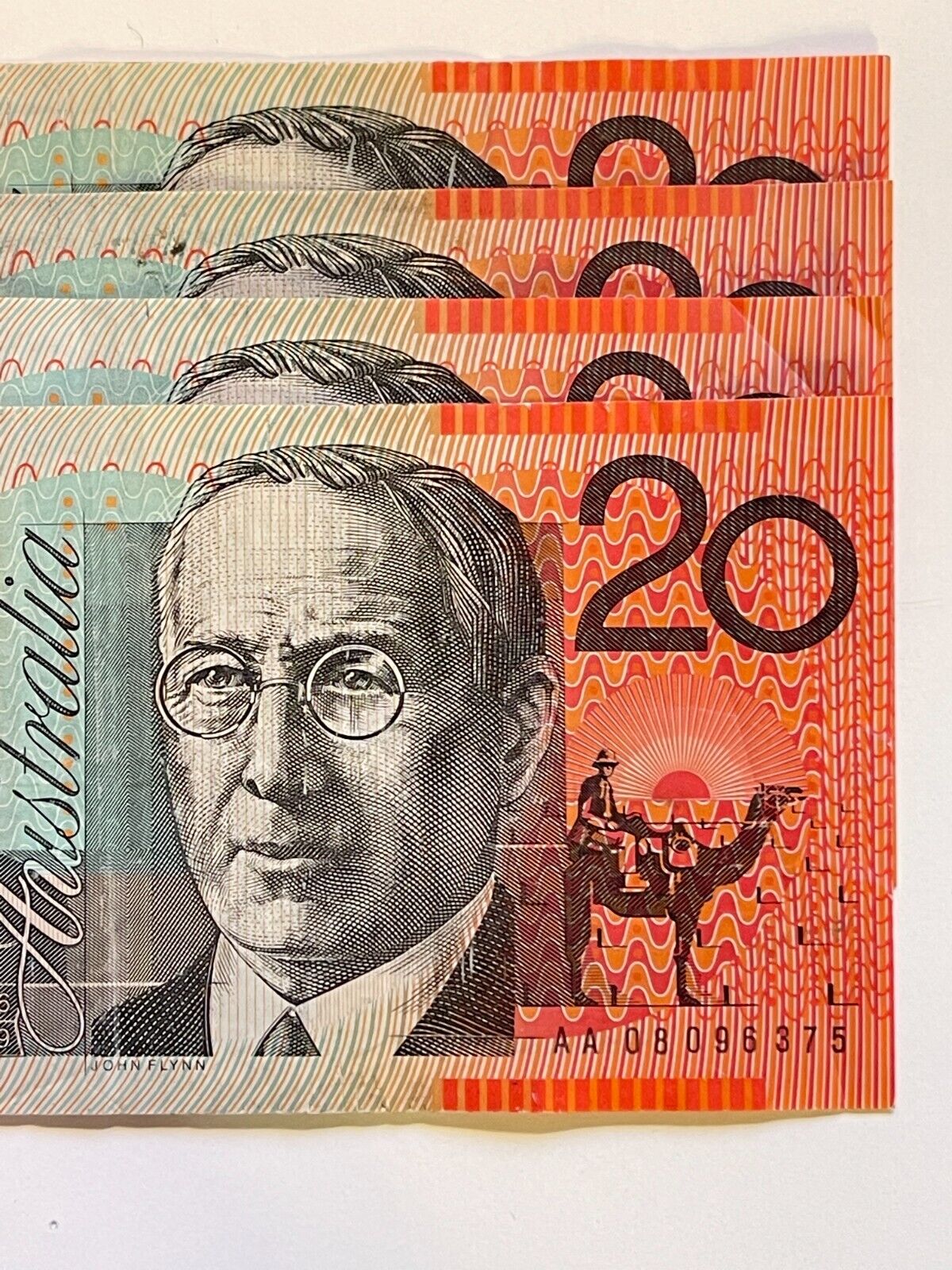 20 Dollar Note Australian 2008 AA,DA,GB,JC Prefix