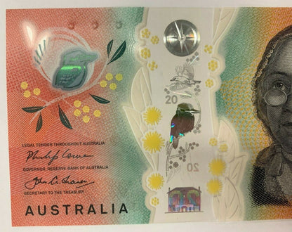 20 dollar note Australia 2019 LOWE/FRASER CC Serial