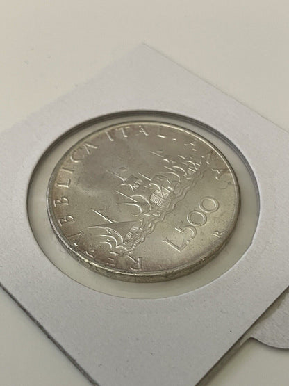 Renaissance Lady Silver Coin .500 Italy 1967 500 Lira Choice UNC