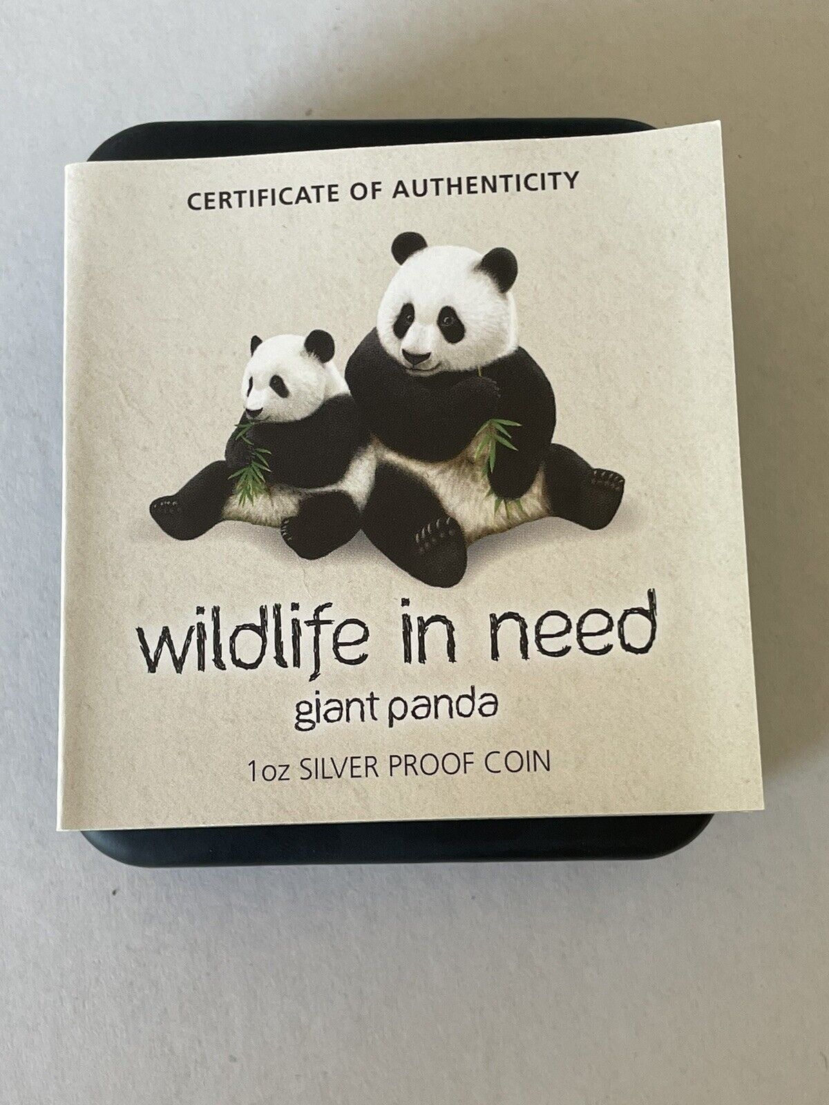 2011 Wildlife in Need GIANT PANDA 1oz Silver Proof Coloured Coin - Perth Mint