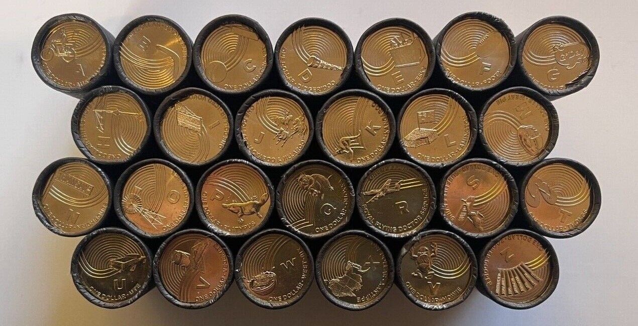 2019 Great Aussie Coin Hunt UNC $1 Alphabet Coins Set 26 Coins A-Z C&C ONE SET