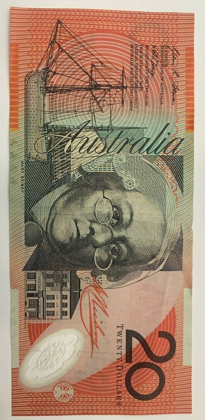 20 dollar note Australia 2008 LAST PREFIX DA