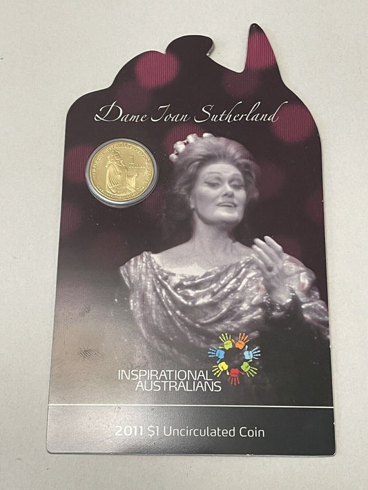 2011 Australia Inspirational Australians Dame Joan Sutherland RAM $1 Carded Coin