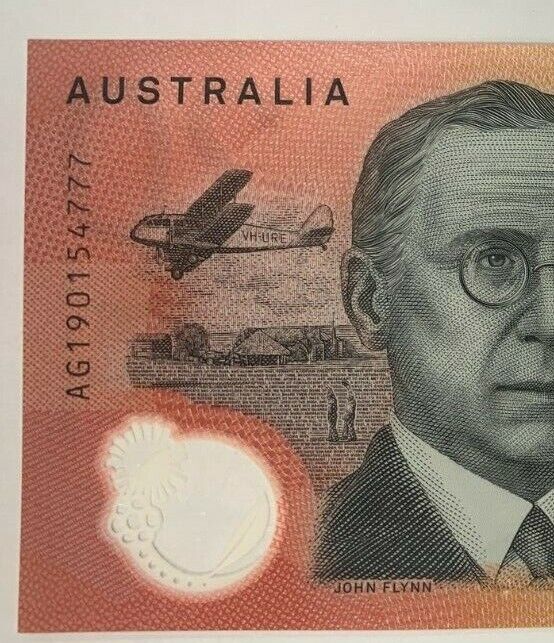 20 dollar Australian 2019 LOWE/FRASER "777" Serial