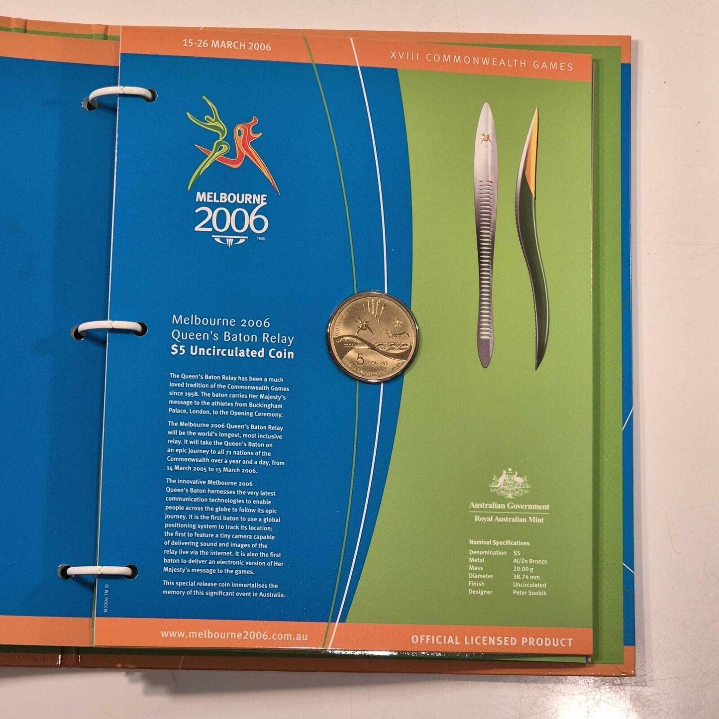 2006 Melbourne Uncirculated Coin Collection - XVIII Commonwealth Games - RAM