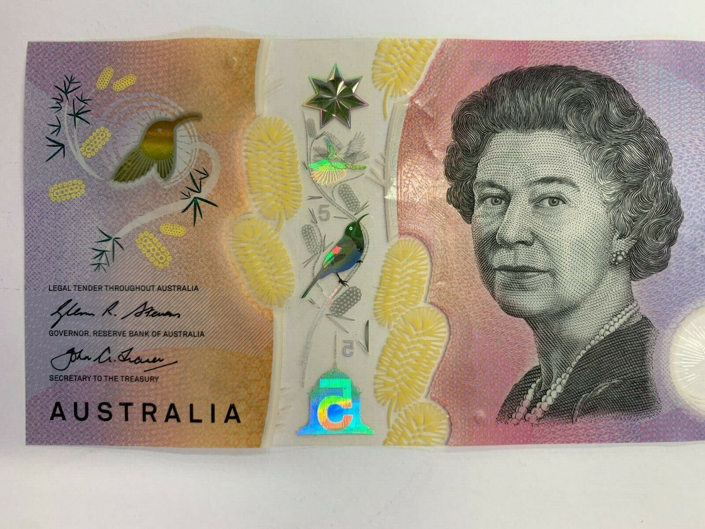 5 dollar note Australia 2016 "333" Serial