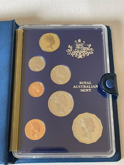 1986 Royal Australian Mint Proof Coin Set - 7 Coin Set - Int. Year of Peace $1 -