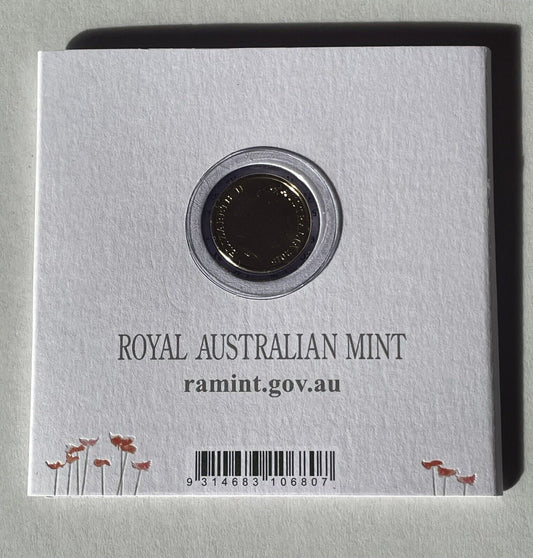 Australia 2015 Remembrance Day C Mint Mark $2 Dollar Colour Coin UNC RAM Folder