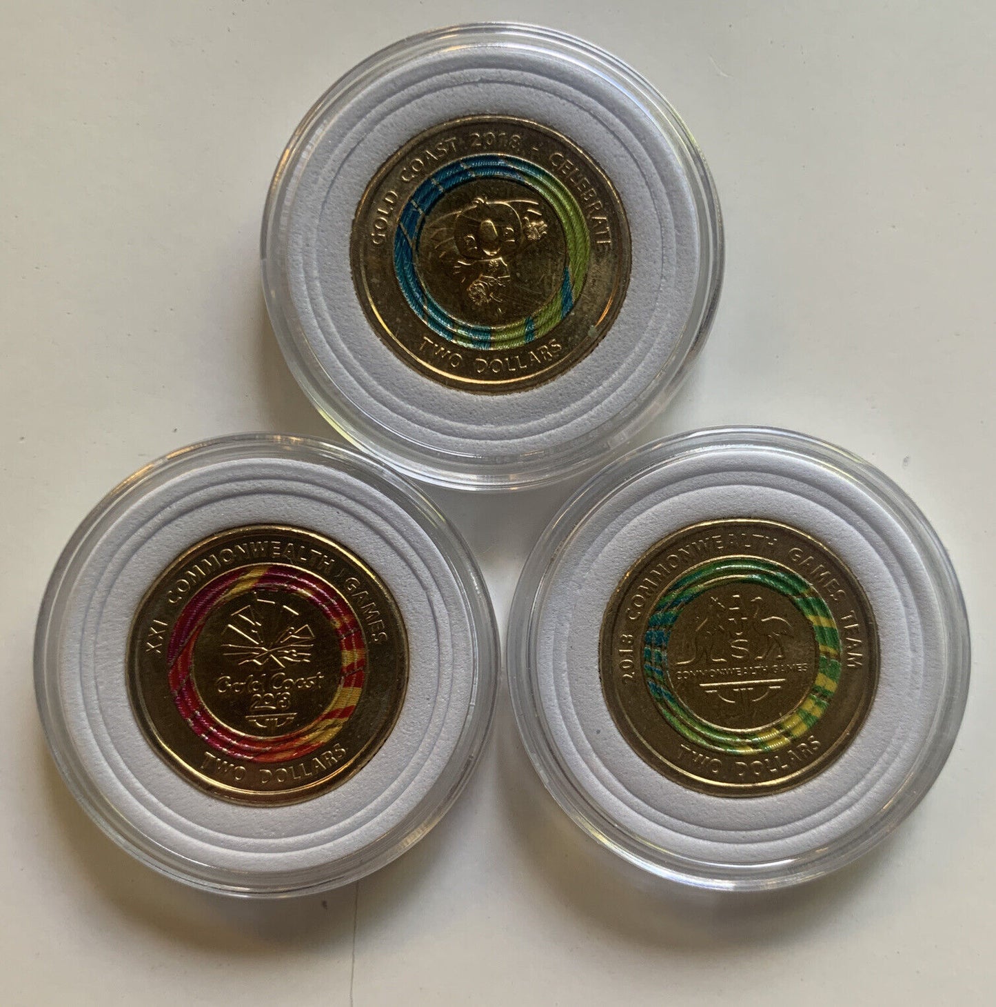 2018 $2 Australian Set of 3 Coins  Commonwealth Games Two Dollar Set