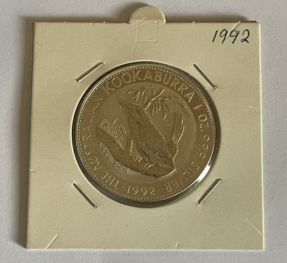 1992 Australian Kookaburra 1oz 999 Silver $5 Five Dollars Coin Perth Mint Scarce