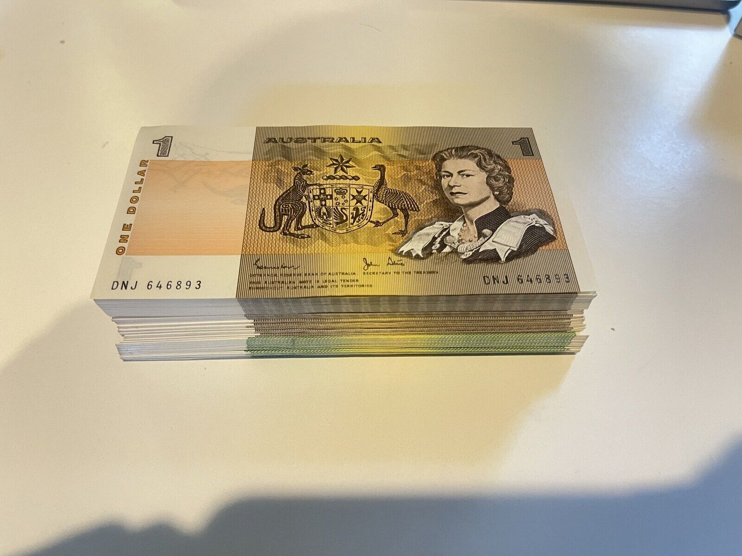 Australia $1 One, $2 Two, $5 Five NOTES -  ONE OF EACH NOTE Bank Bundle UNC