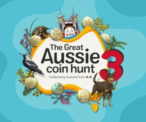 2022 GREAT AUSSIE COIN HUNT 3 -Full Set Of 26 UNC $1 Coins (A-Z) No Folder