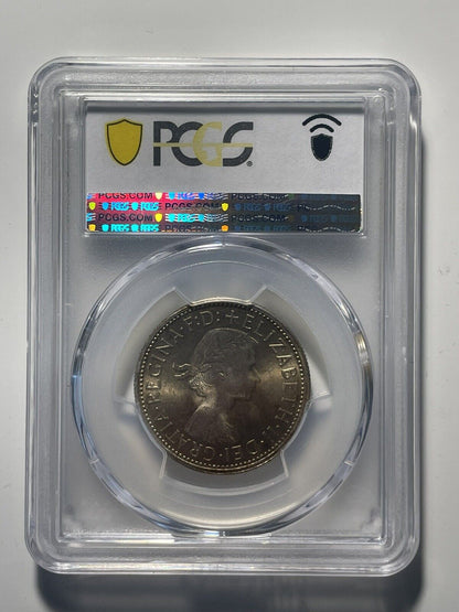 1954 Australia Royal Visit Florin Silver Coin PCGS Graded MS64 Choice UNC