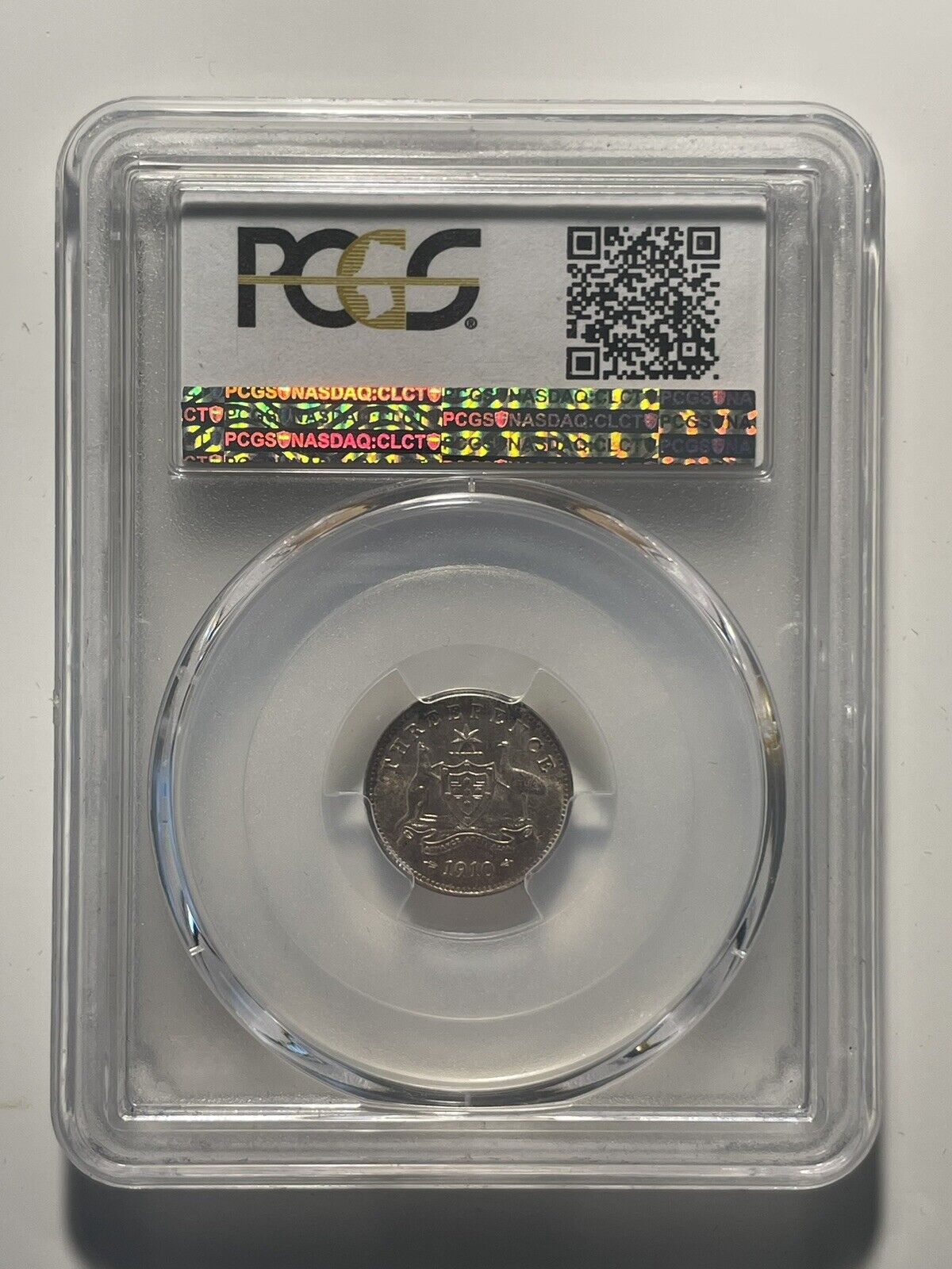 1910 Australian Threepence 3d PCGS Graded MS64 Choice UNC Edward