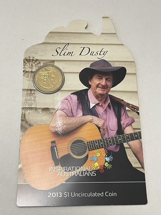 Royal Australian Mint Slim Dusty $1 coin Inspirational Australians 2013 release